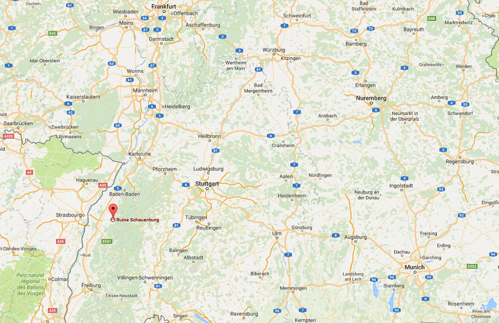 Kaart van Schauenburg-area